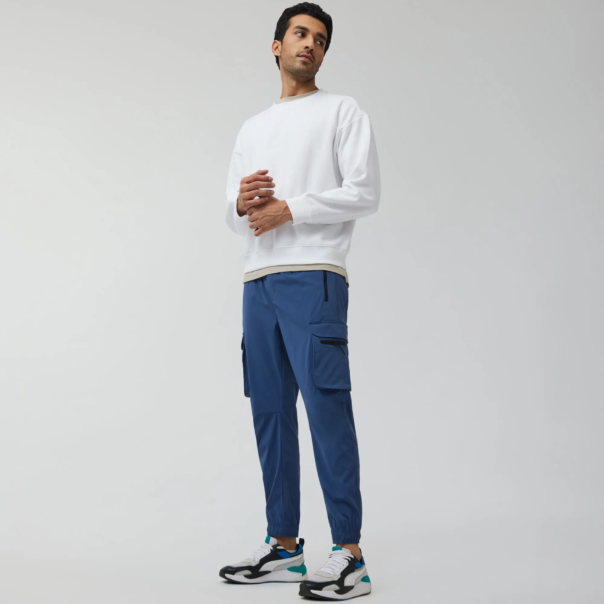 ₹𝟷̶𝟿̶𝟿̶𝟿̶ ₹1799   Extra 10% off on Cargo Joggers Yale Blue 🔥