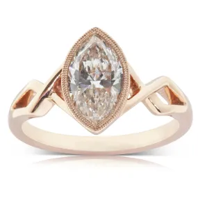 18ct Rose Gold 1.51ct Diamond Snowflake Ring