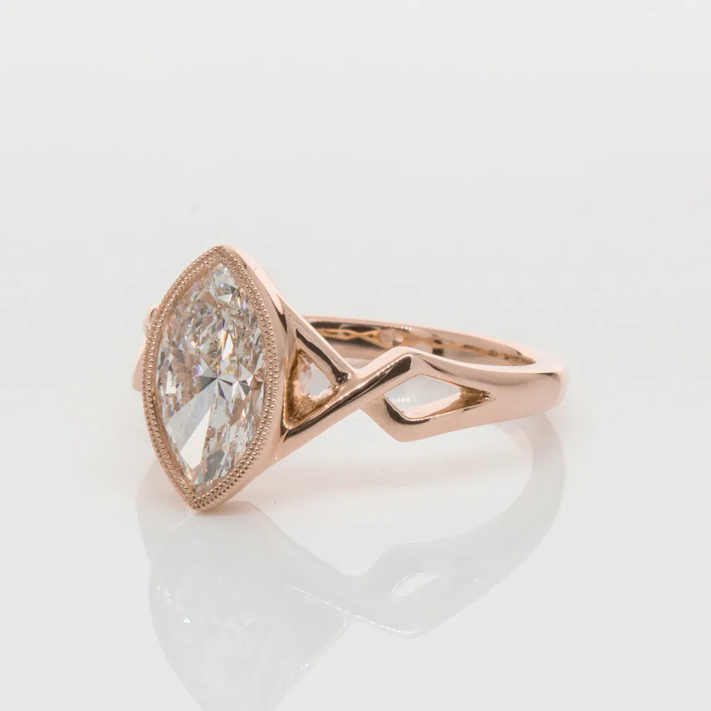 18ct Rose Gold 1.51ct Diamond Snowflake Ring