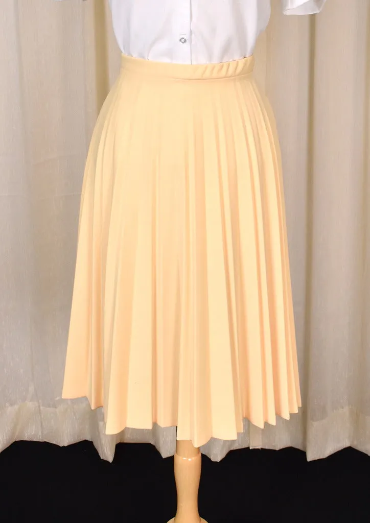 1970s Yellow Pleated Skirt