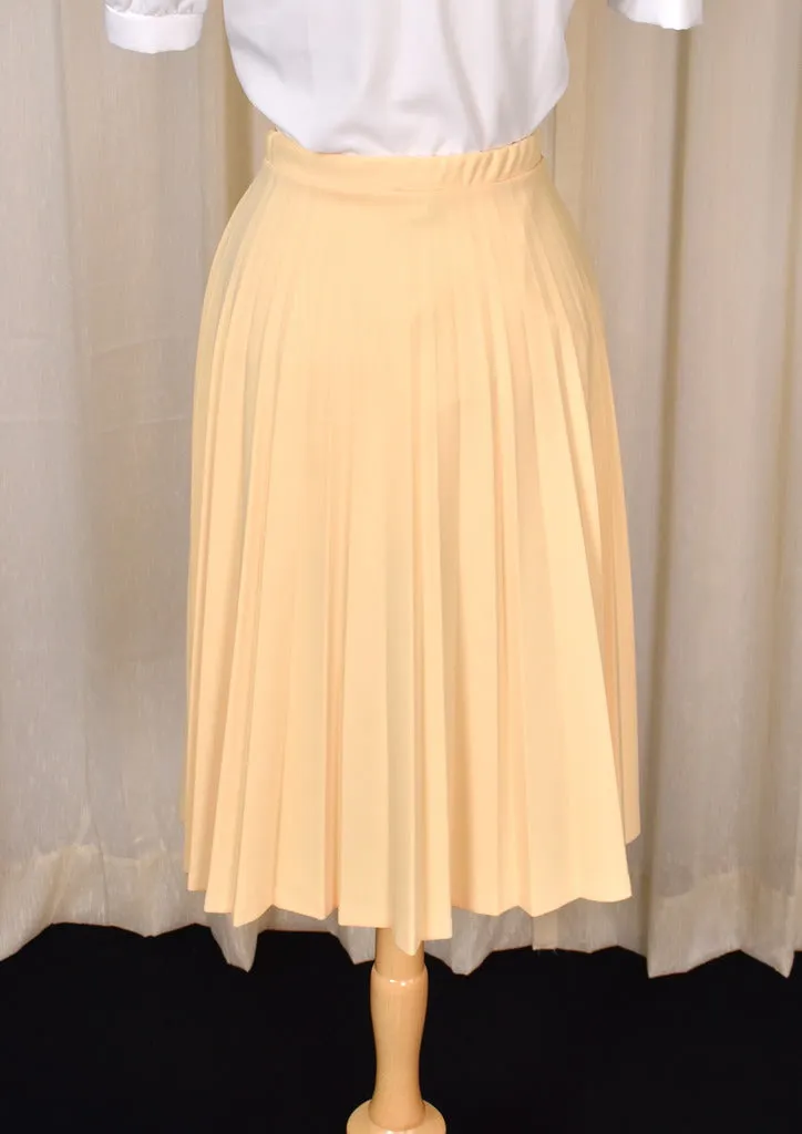 1970s Yellow Pleated Skirt