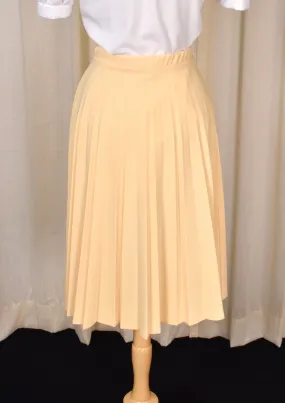 1970s Yellow Pleated Skirt