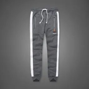 A&F Embroidered Bear Logo Designed Grey Joggers