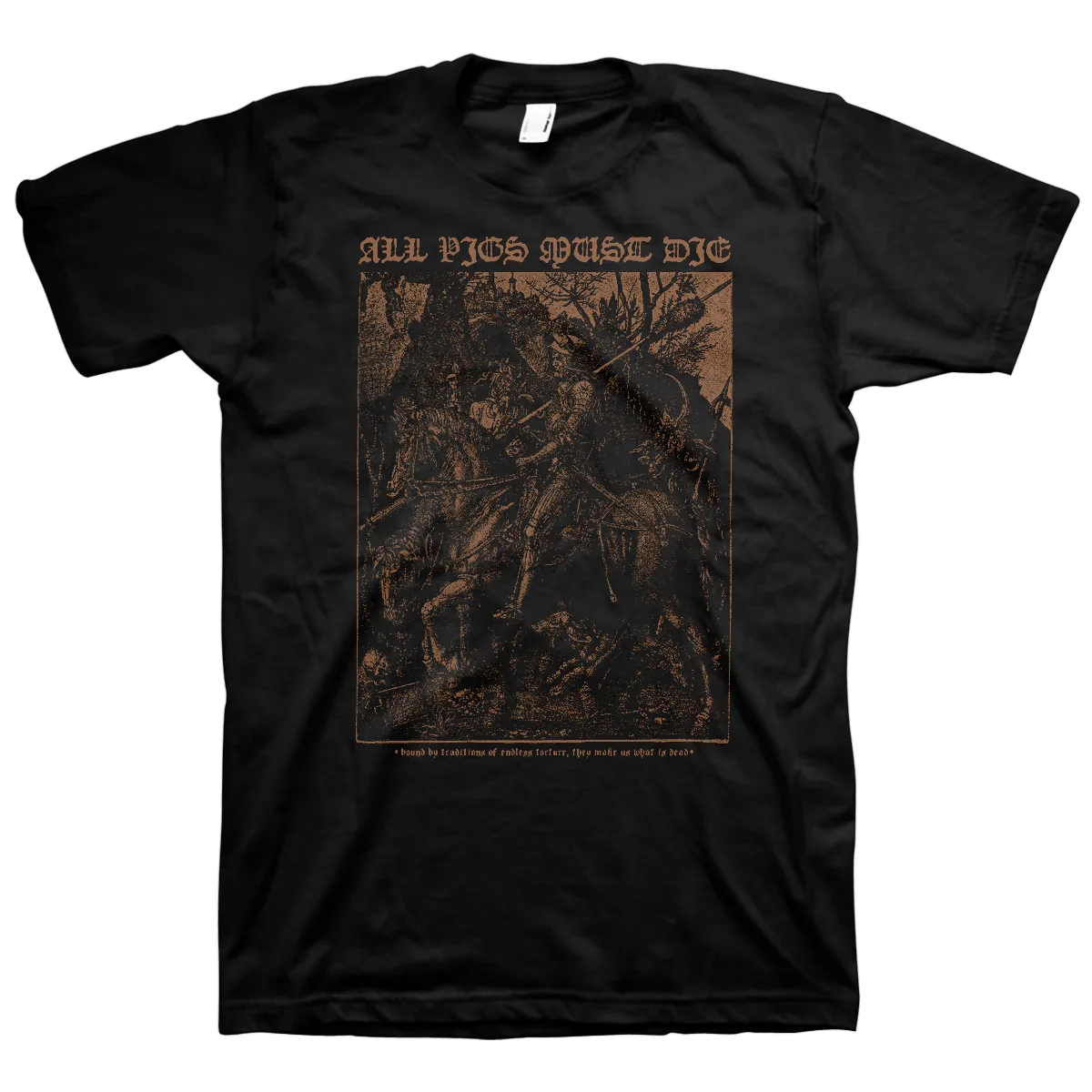 All Pigs Must Die "Knight" Black T-Shirt