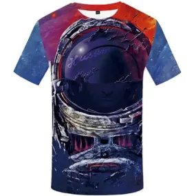 Astronaut T shirts Men Colorful T-shirts Graphic Space T shirts Funny Graffiti Tshirts Casual Ink Tshirt Printed Short Sleeve