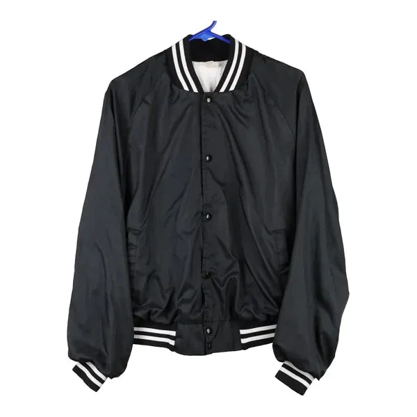 Auburn Sportswear Bomber Jacket - Large Black Nylon