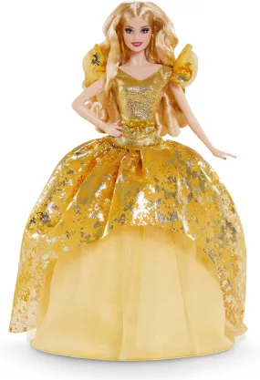 Barbie Signature 2020 Holiday Barbie Doll (12-inch Blonde Long Hair) in Golden Gown