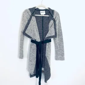 BB Dakota Heathered Cardigan with Leather Belt- Size XS