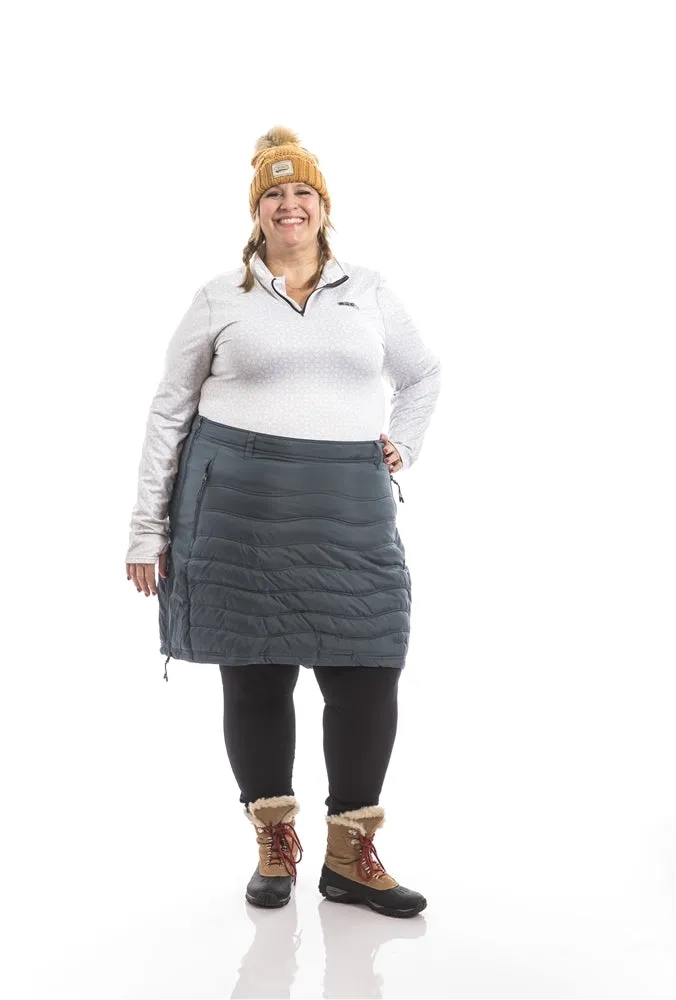 Bergen Mid Length Plus Size Skirt | Blue Gray