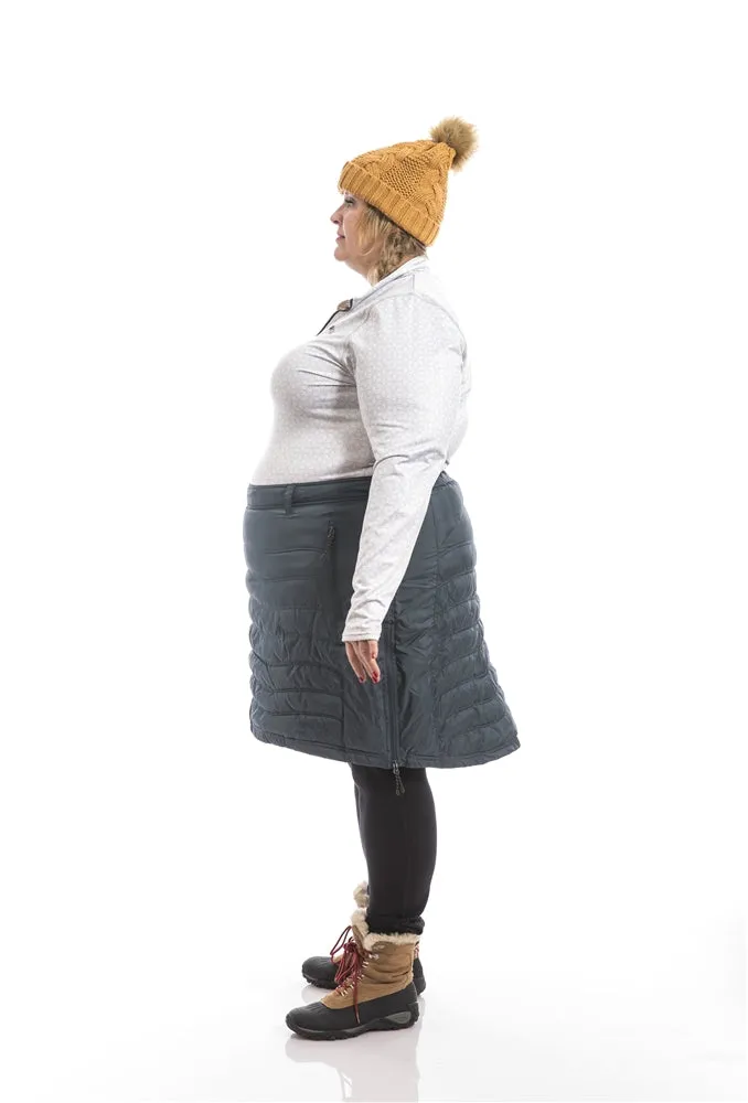 Bergen Mid Length Plus Size Skirt | Blue Gray