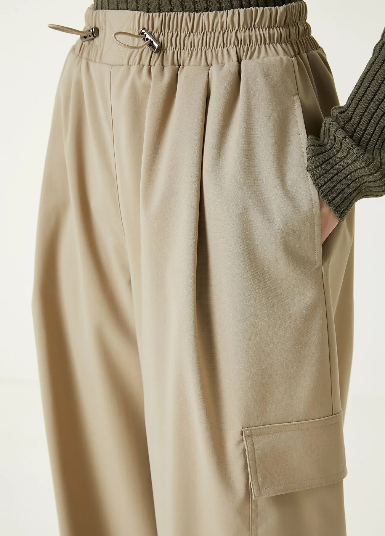 Beymen Club Drawstring Detail Cargo Trousers Light Khaki