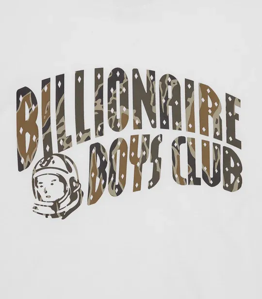 Billionaire Boys Club Camo Arch Logo T-Shirt: WHITE