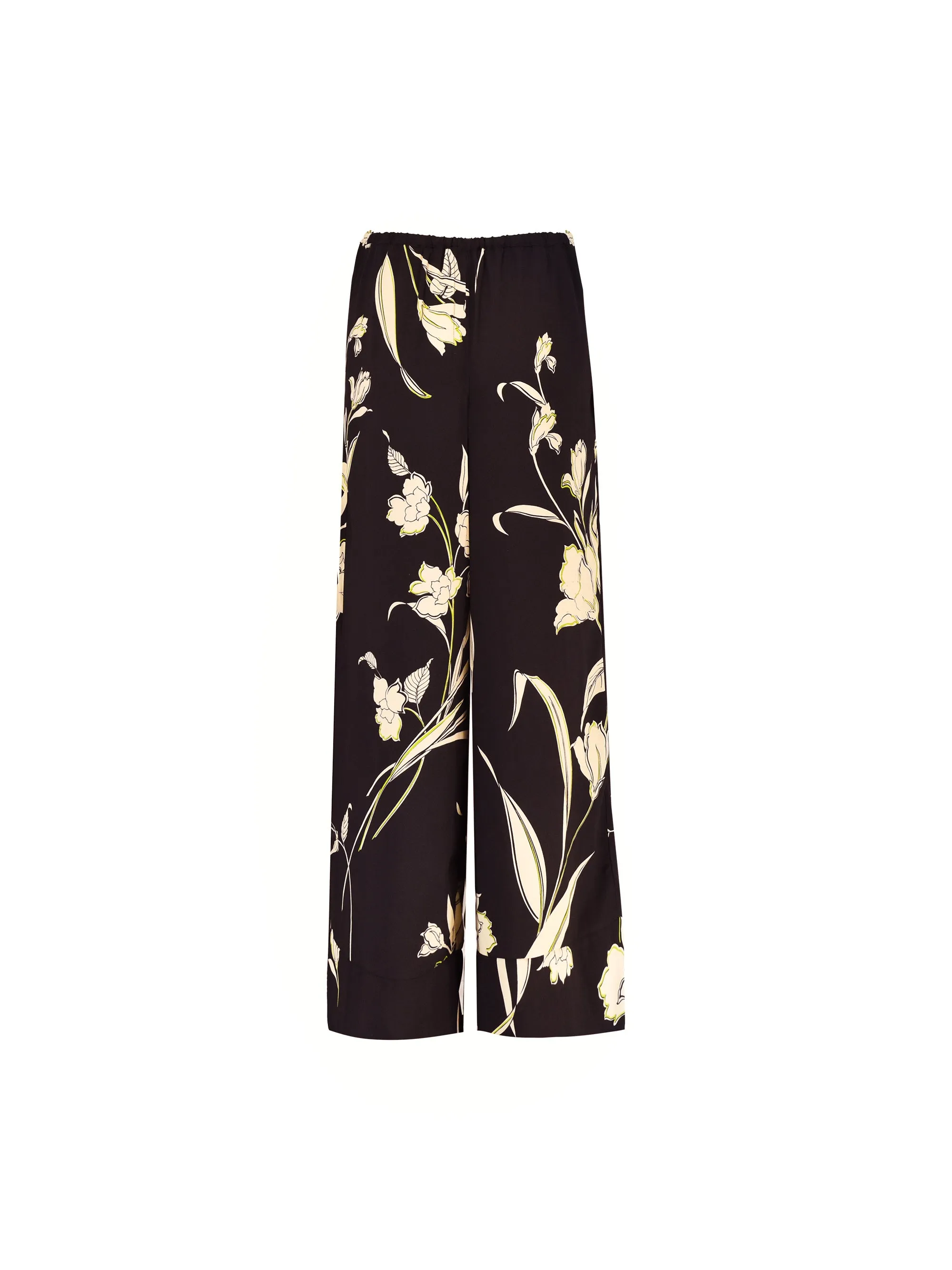 Black Climbing Floral Seam Detail Trousers