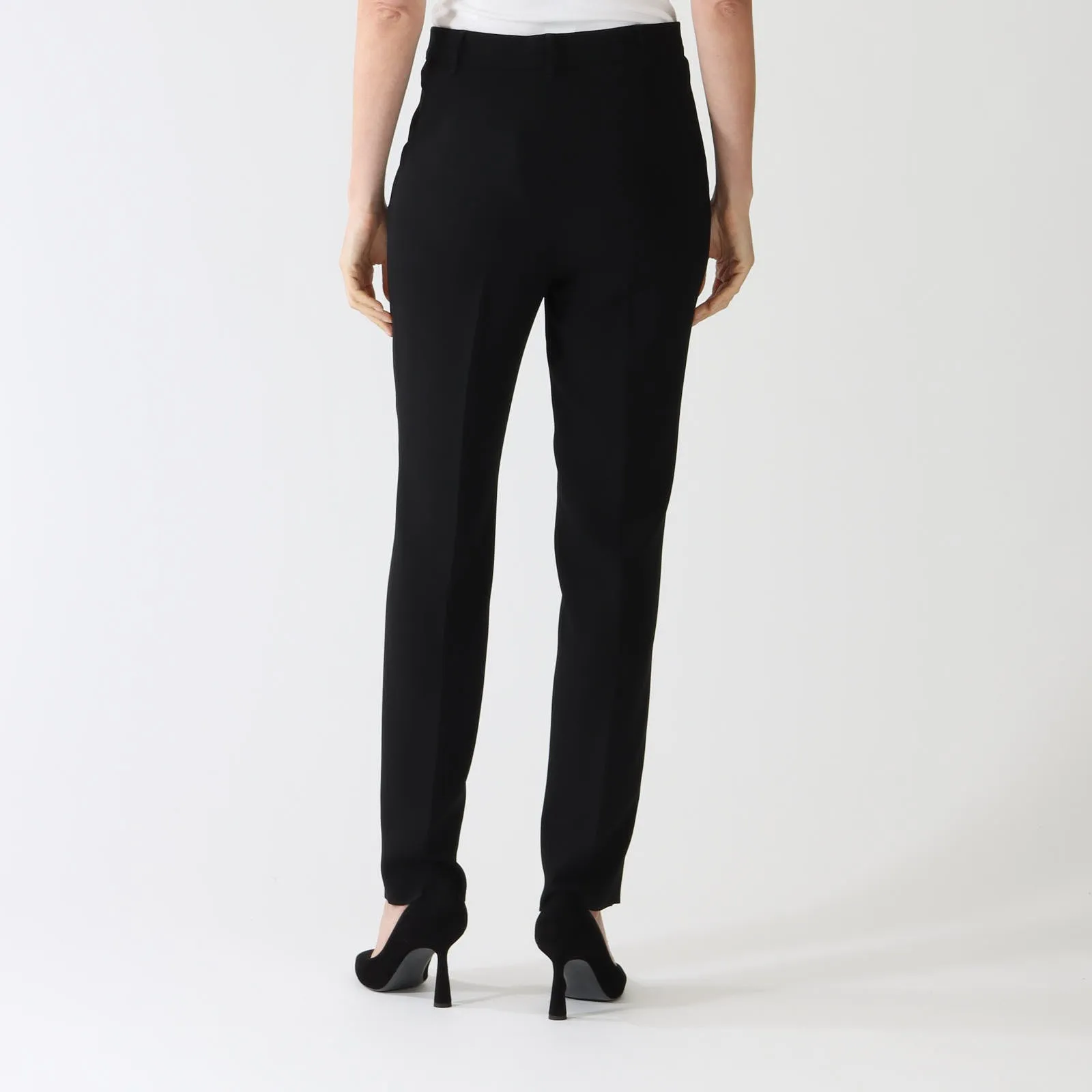 Black Jerta Slim Fit Cady Trousers