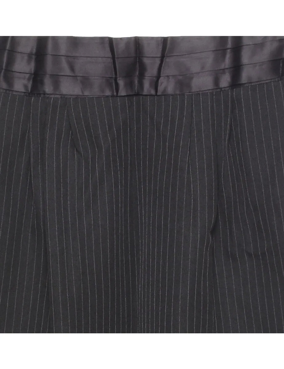 Black Pinstriped Trousers - W26 L33