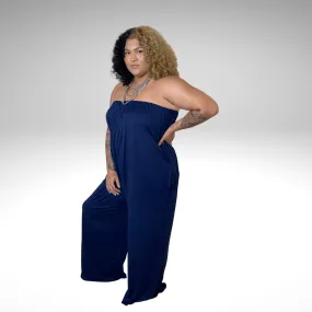 Blue Bombshell Plus Size Romper