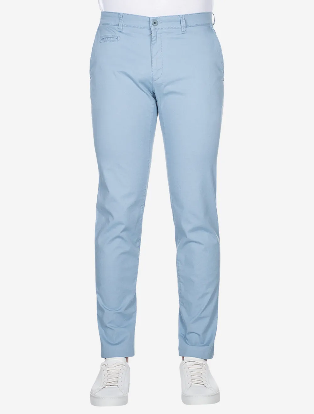 Blue Fabio Cotton Trousers