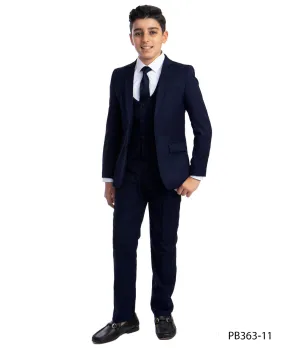 Boys 5 Piece Suit Navy by Perry Ellis