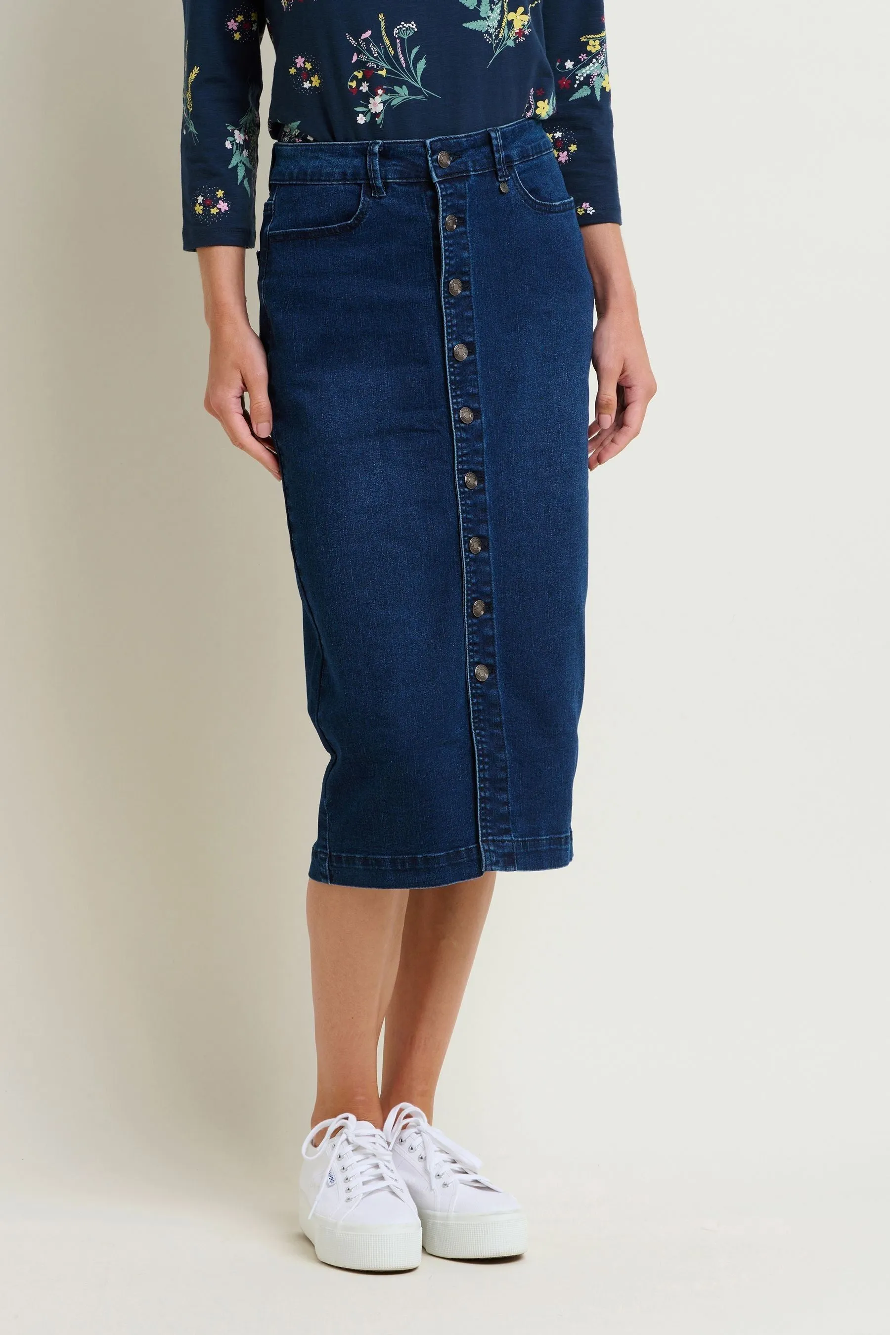 Brakeburn - Denim Midi Skirt