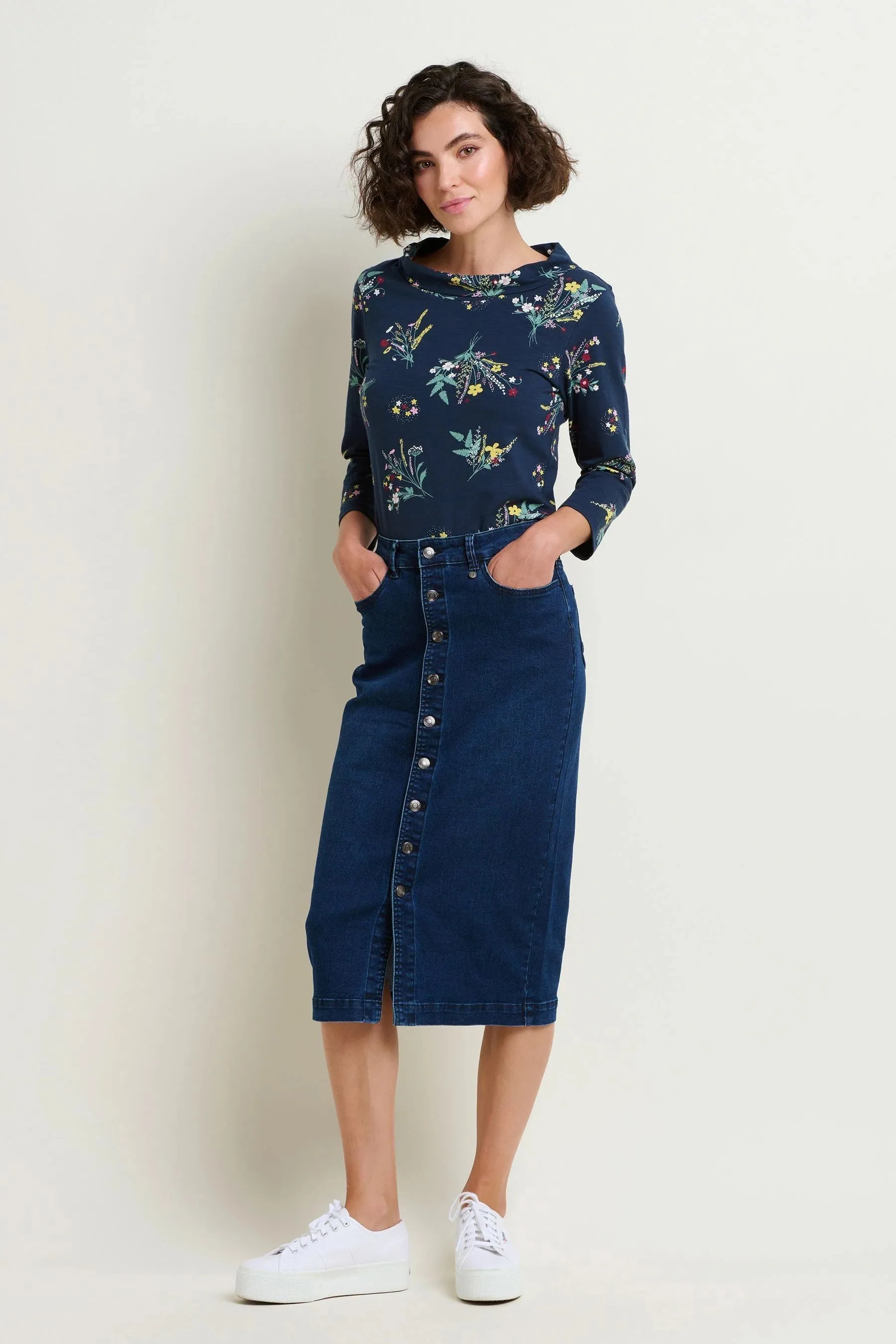 Brakeburn - Denim Midi Skirt