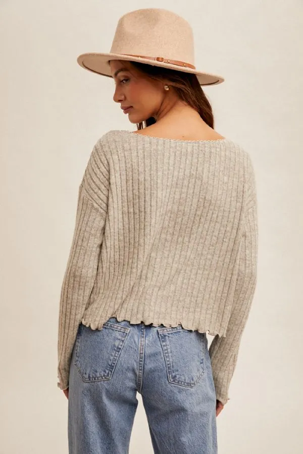 Cabbage Hem Crop Shirt