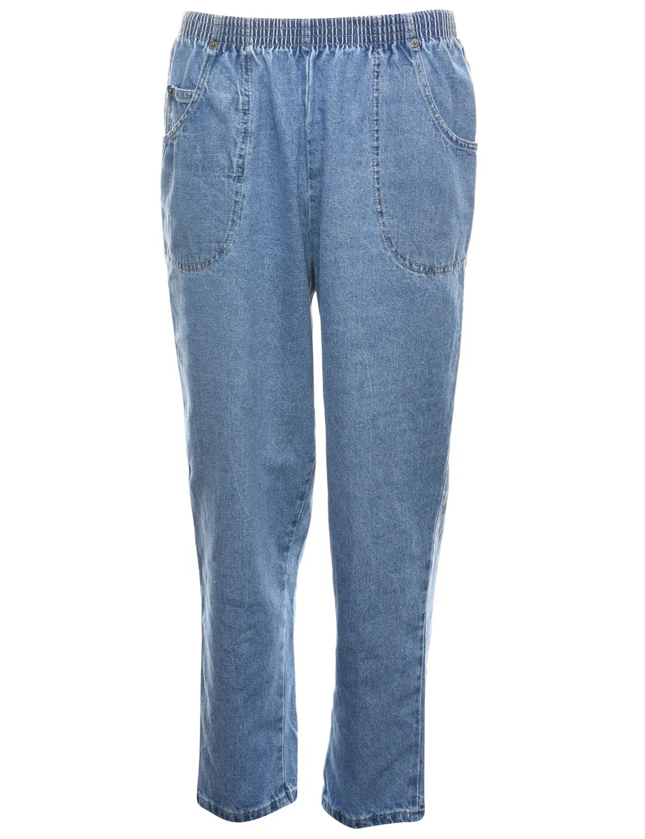 Cabin Creek Light Wash Denim Trousers - W26 L28