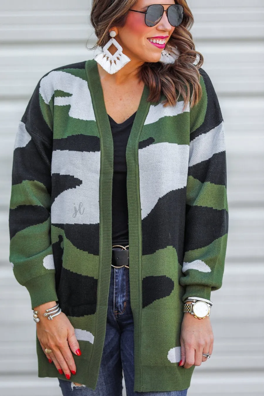 Caleb Camo Knit Cardigan