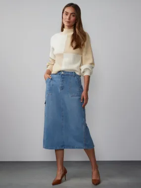 Cargo Pocket Denim Skirt