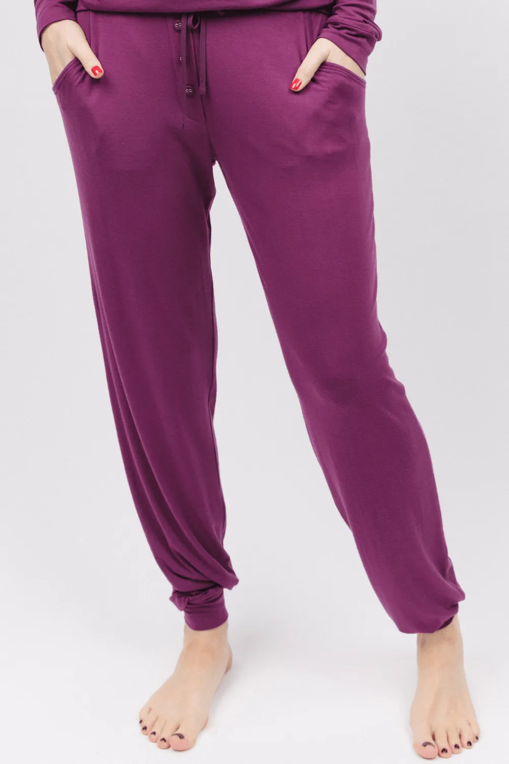 Carina Magenta Jersey Pants