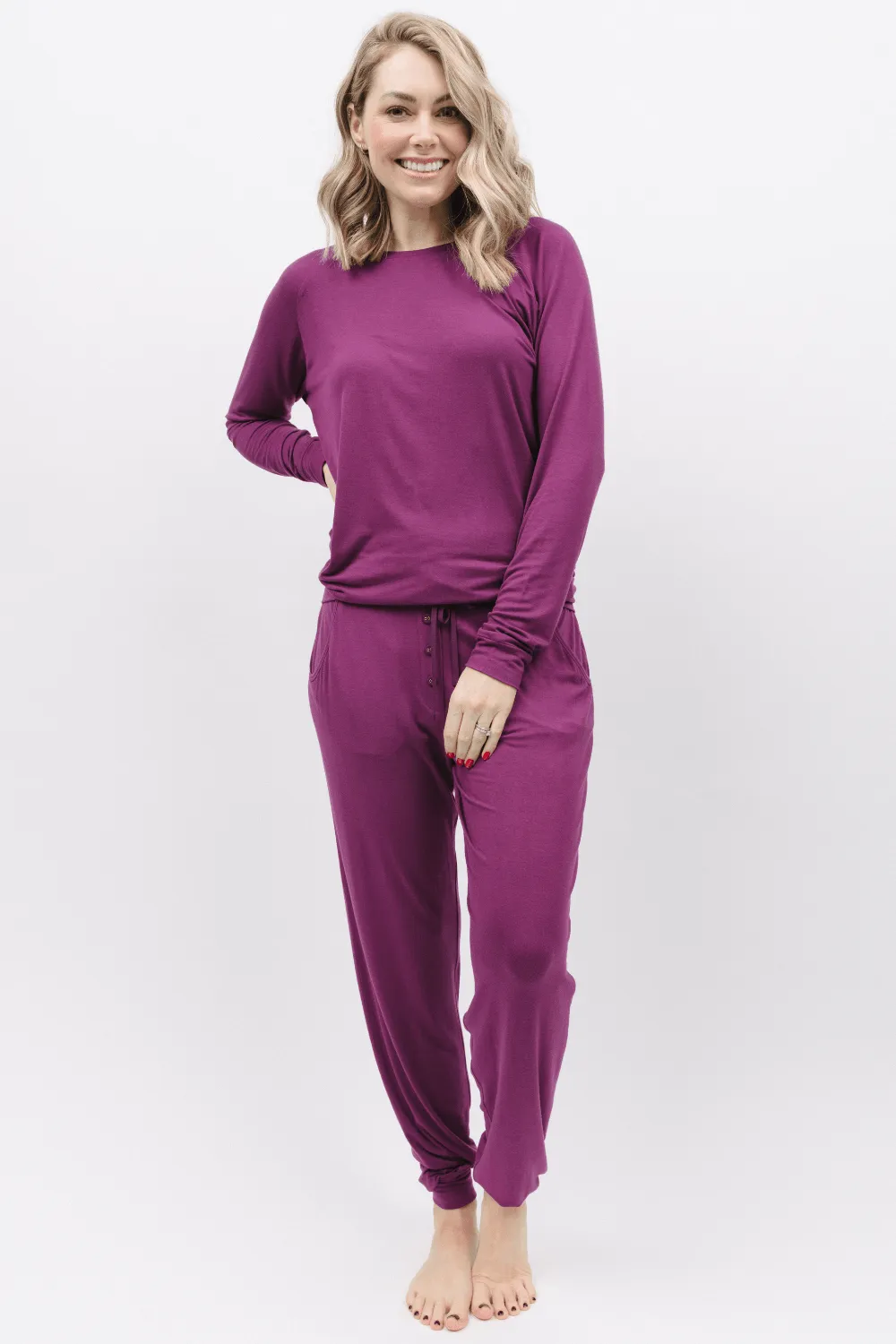 Carina Magenta Jersey Pants