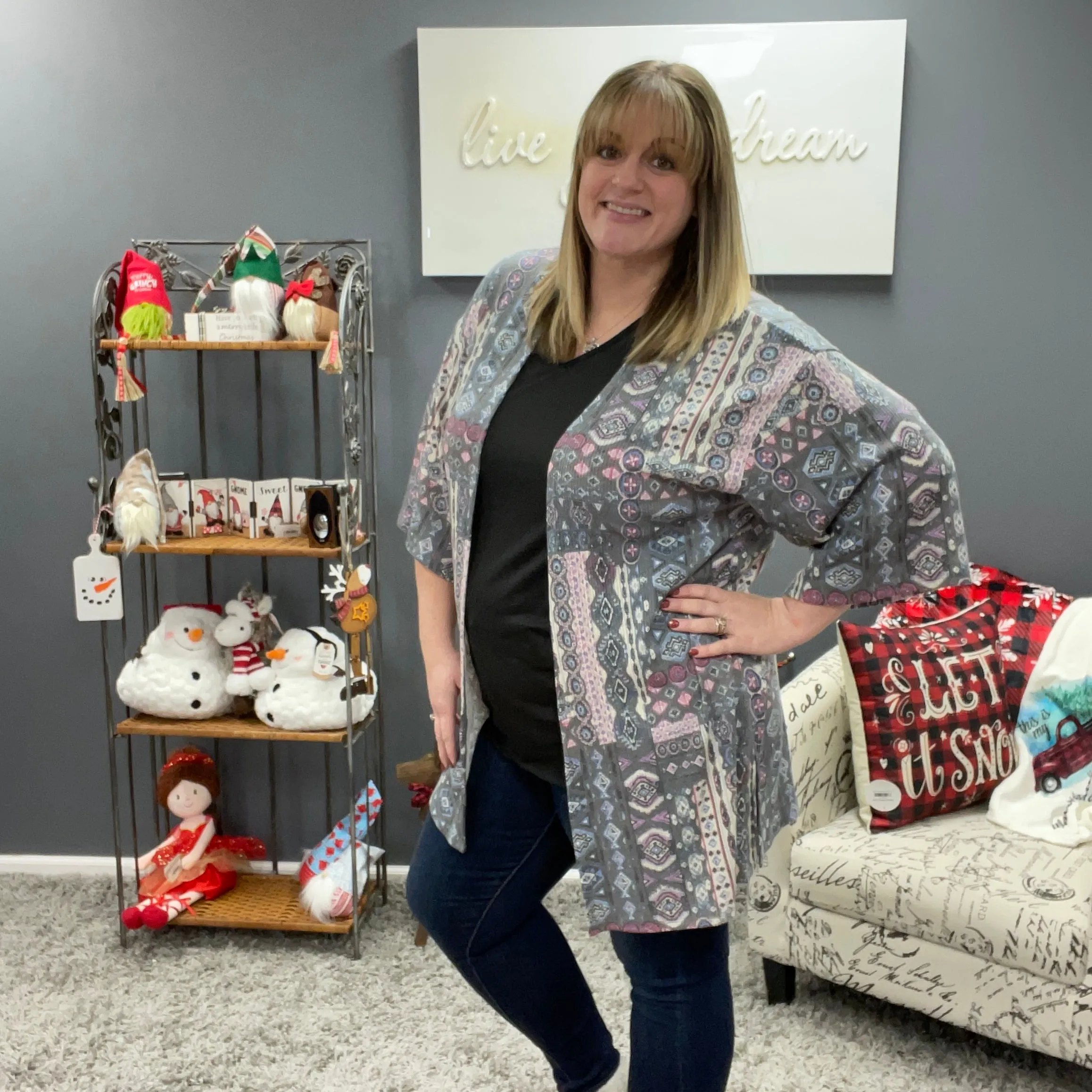 Charcoal Aztec Cardigan