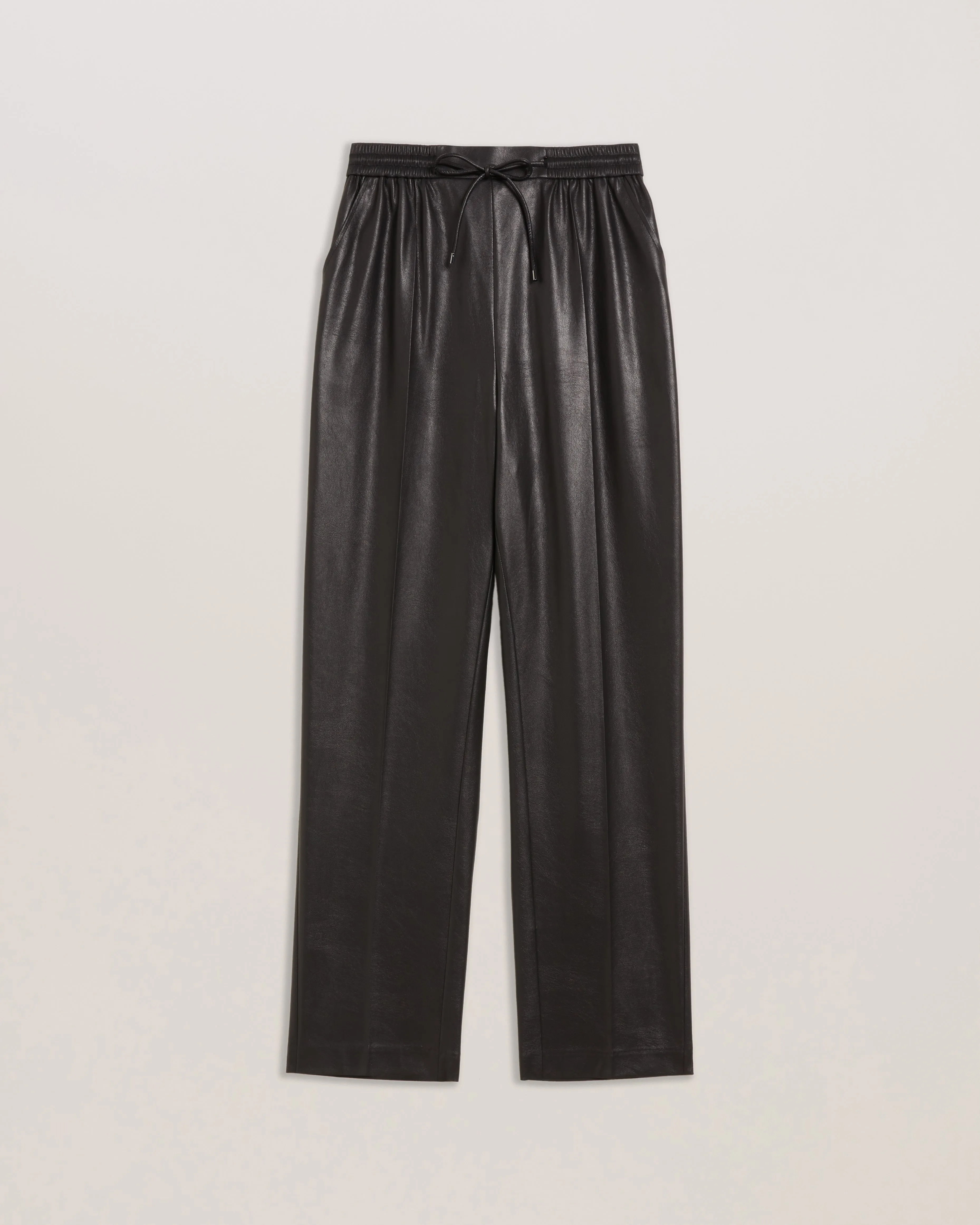 Charros Faux Leather Slim Fit Jogger Black