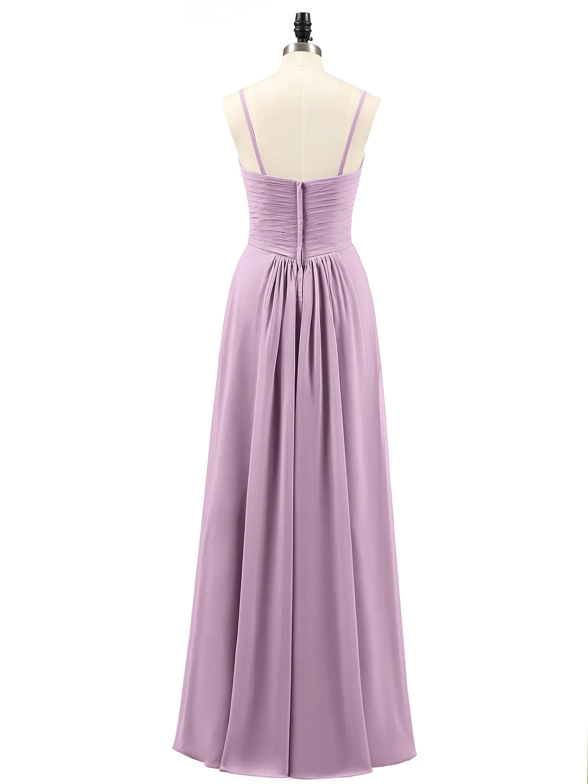 Chiffon Bridesmaid Dresses with Cascade Skirt-Wisteria