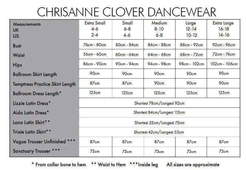 Chrisanne Clover CIA Long Black Ballroom Practice Skirt with Asymmetric Panel, Elastic Waistband, and Soft Hem PRA 953 in Stock