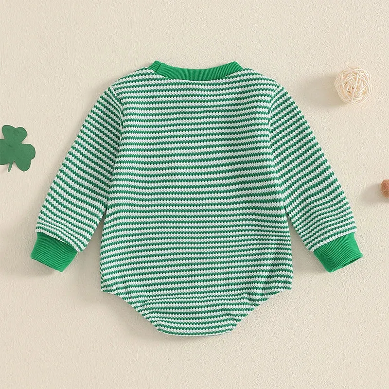 CLOVER Striped Knitted Romper