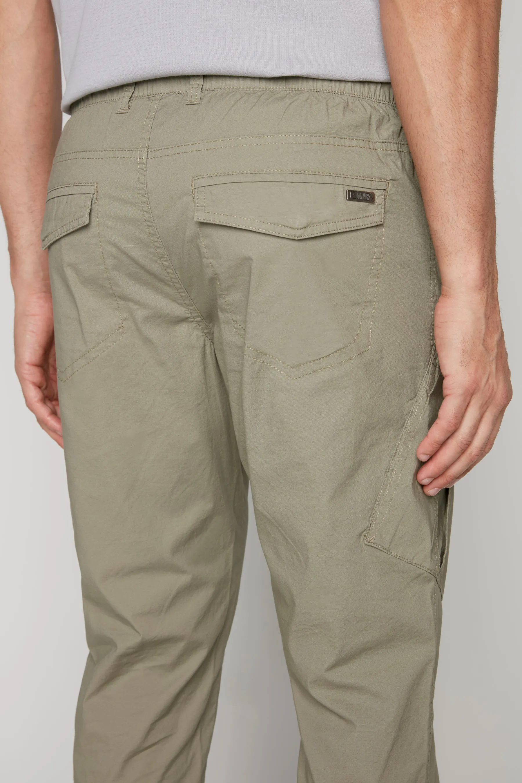 COHEN - 5 Pocket Stretch Poplin Cargo Jogger - Light Olive