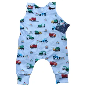 Construction Button Romper