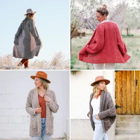 Crochet Pattern Bundle Easy Crochet Cardigans