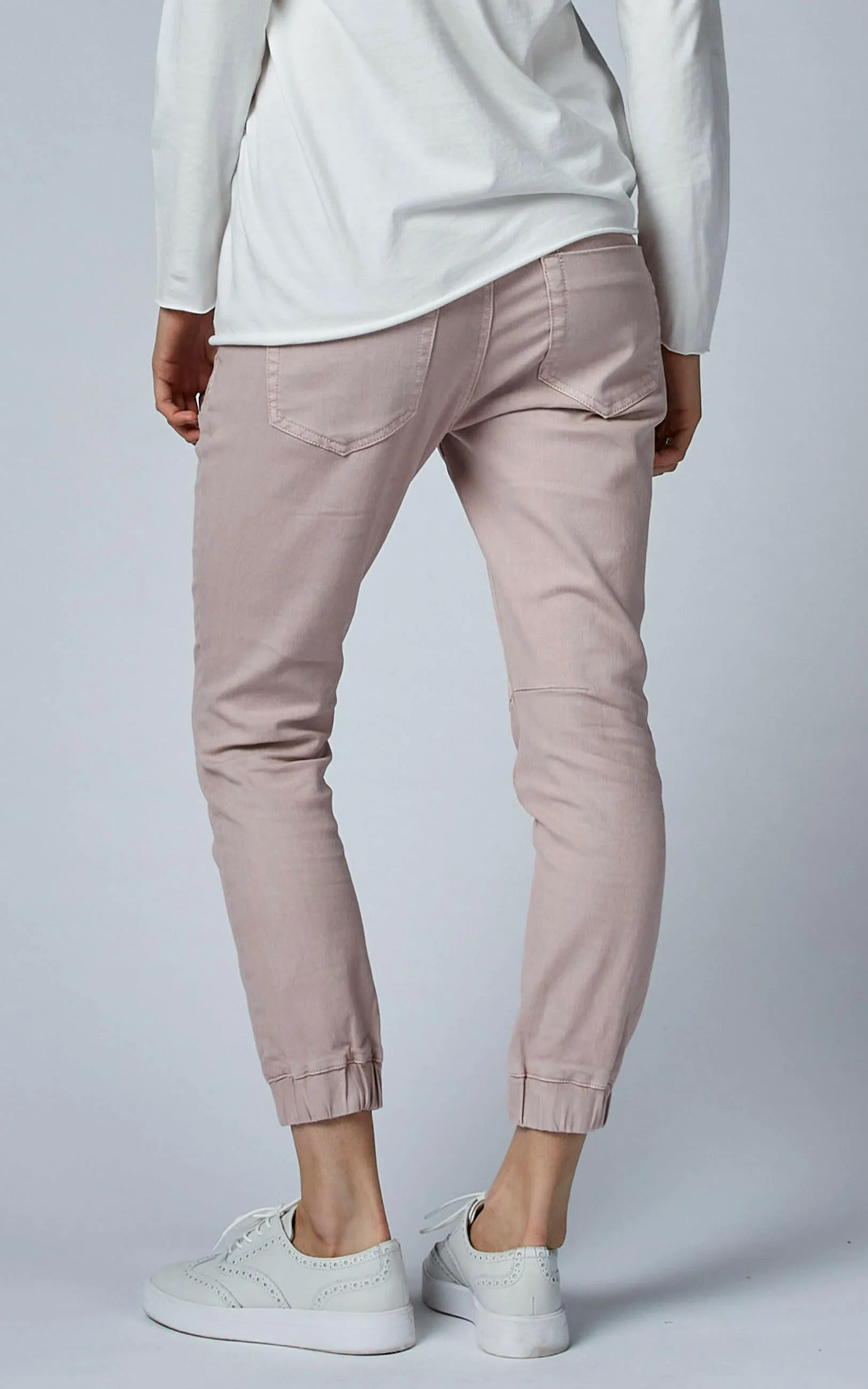 Cuffed Pink Clay Jeans