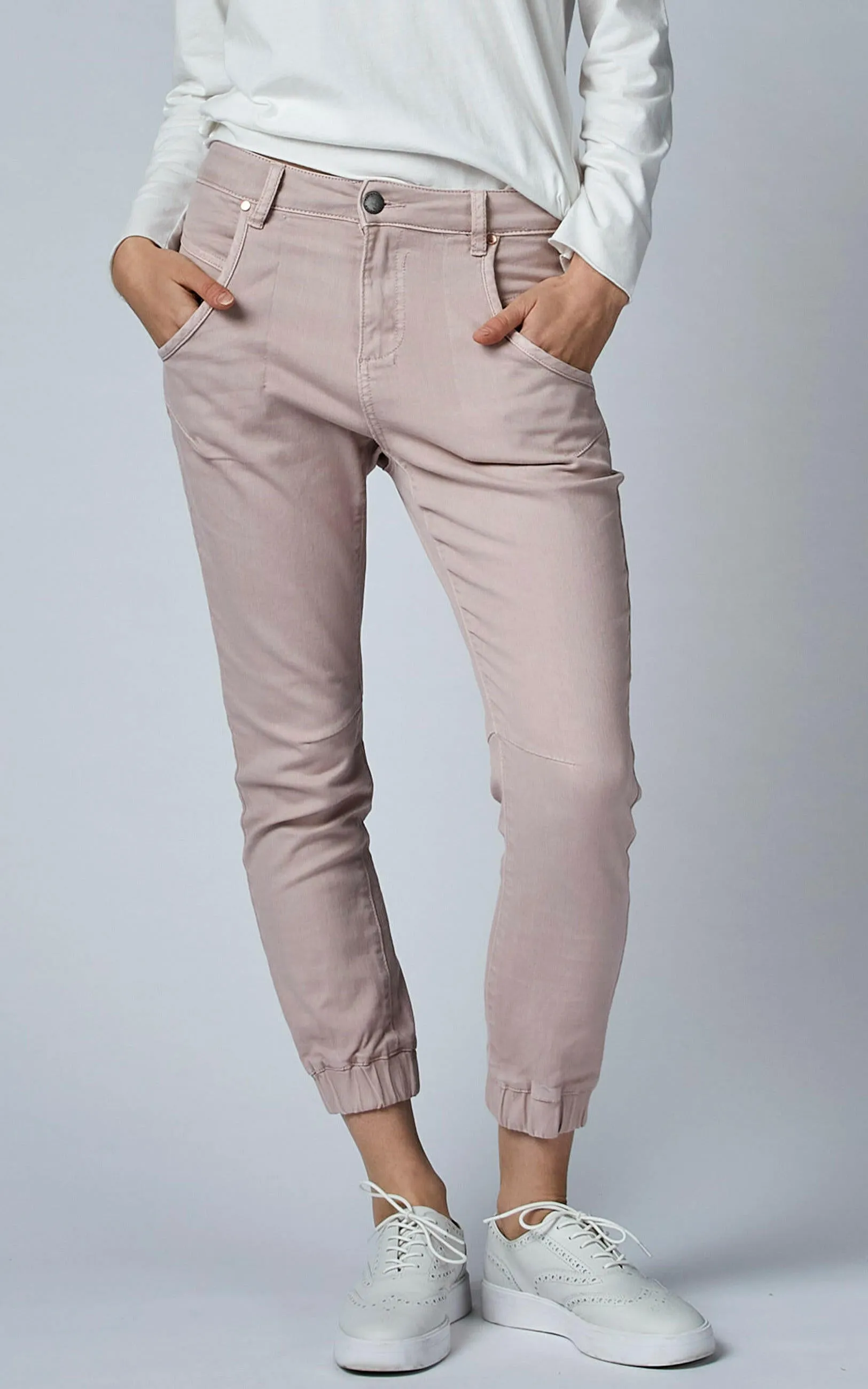 Cuffed Pink Clay Jeans