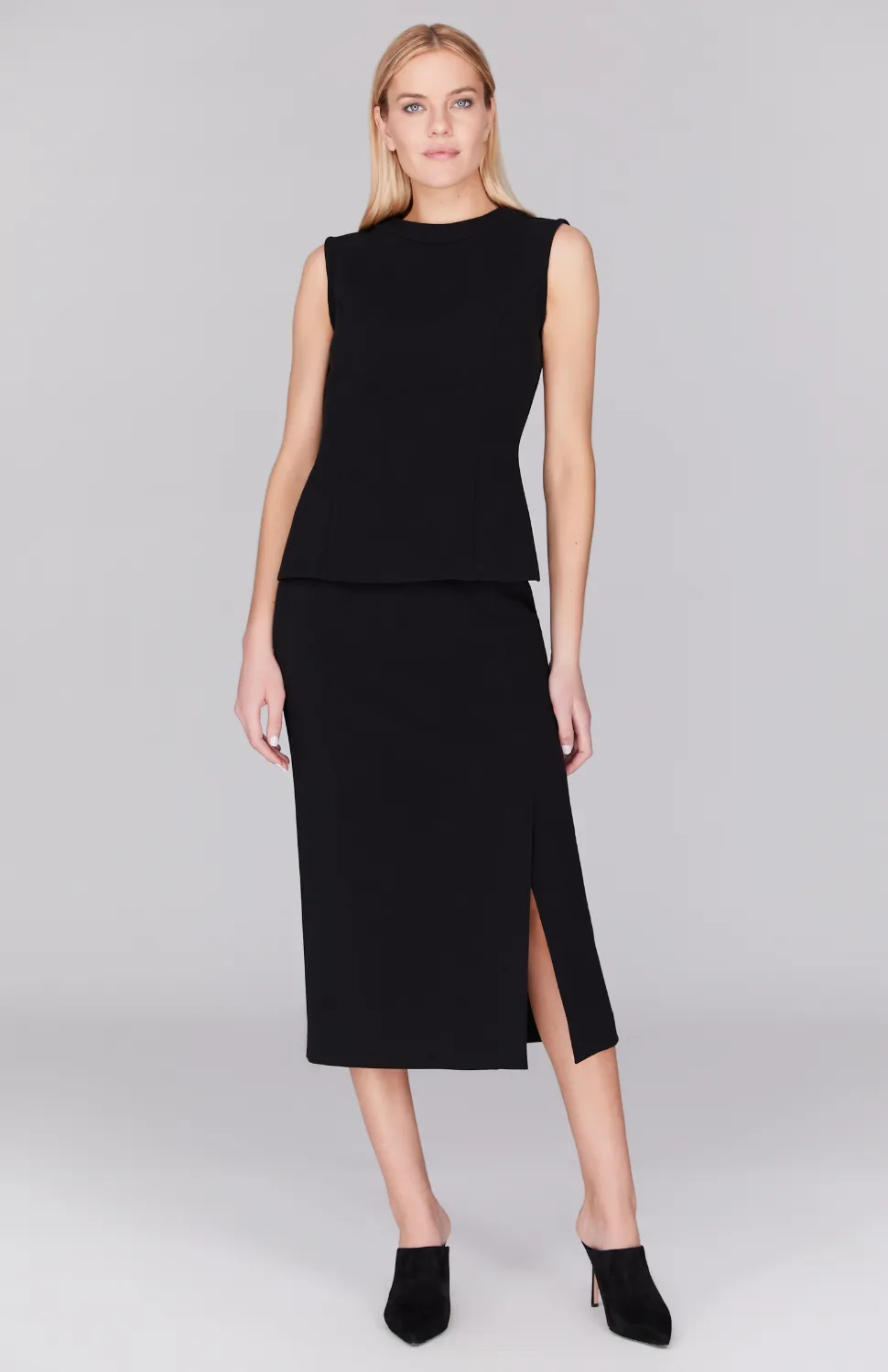 Double Face Narrow Skirt w/ Slit