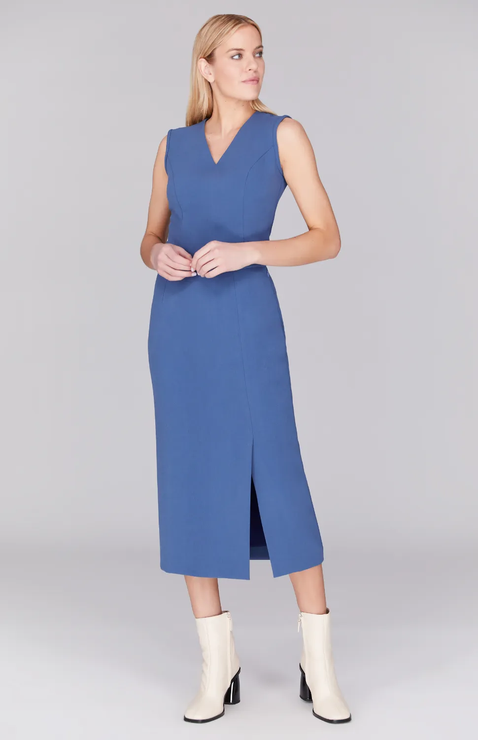 Double Face Narrow Skirt w/ Slit