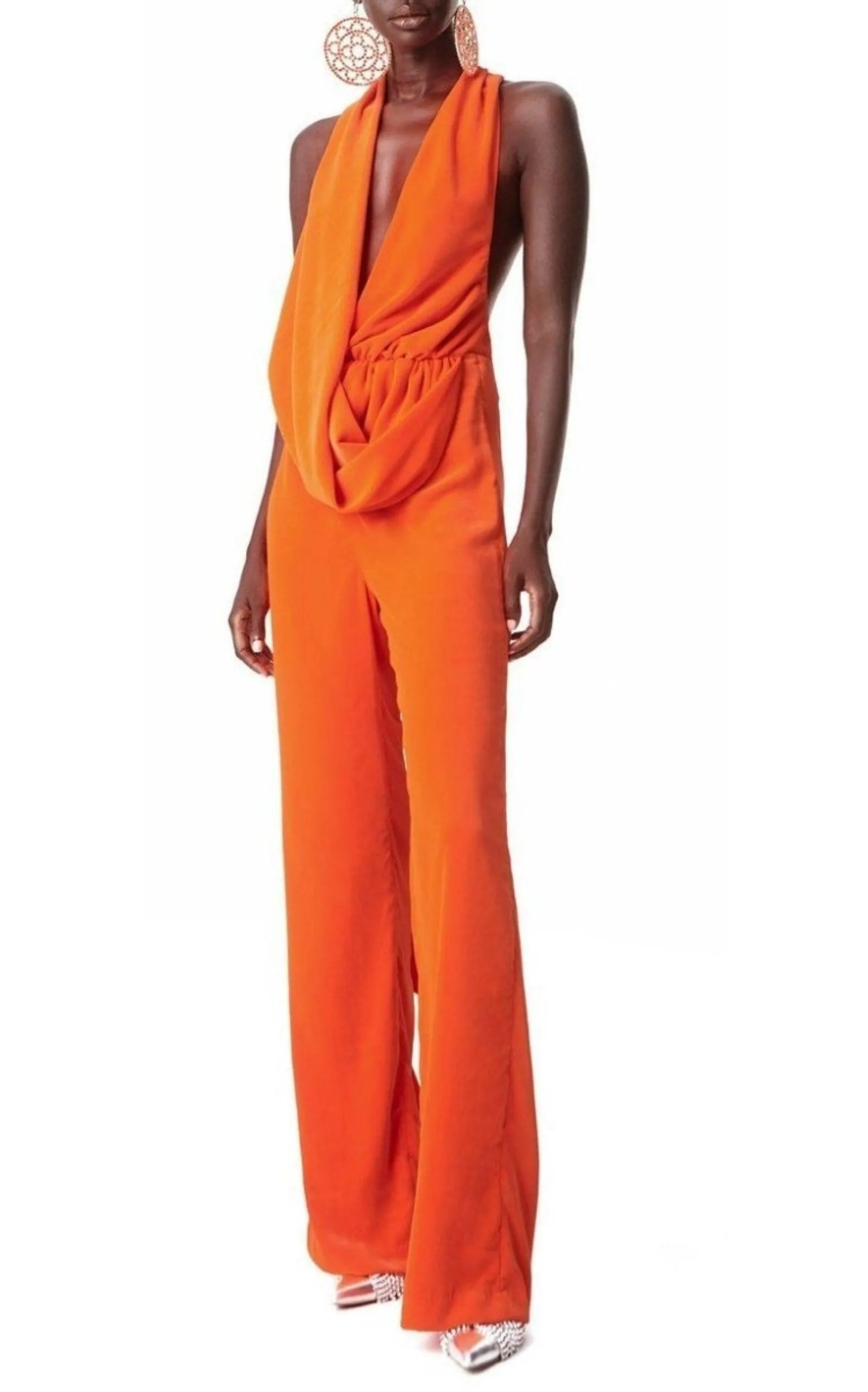 Draped Cowl Jumpsuit