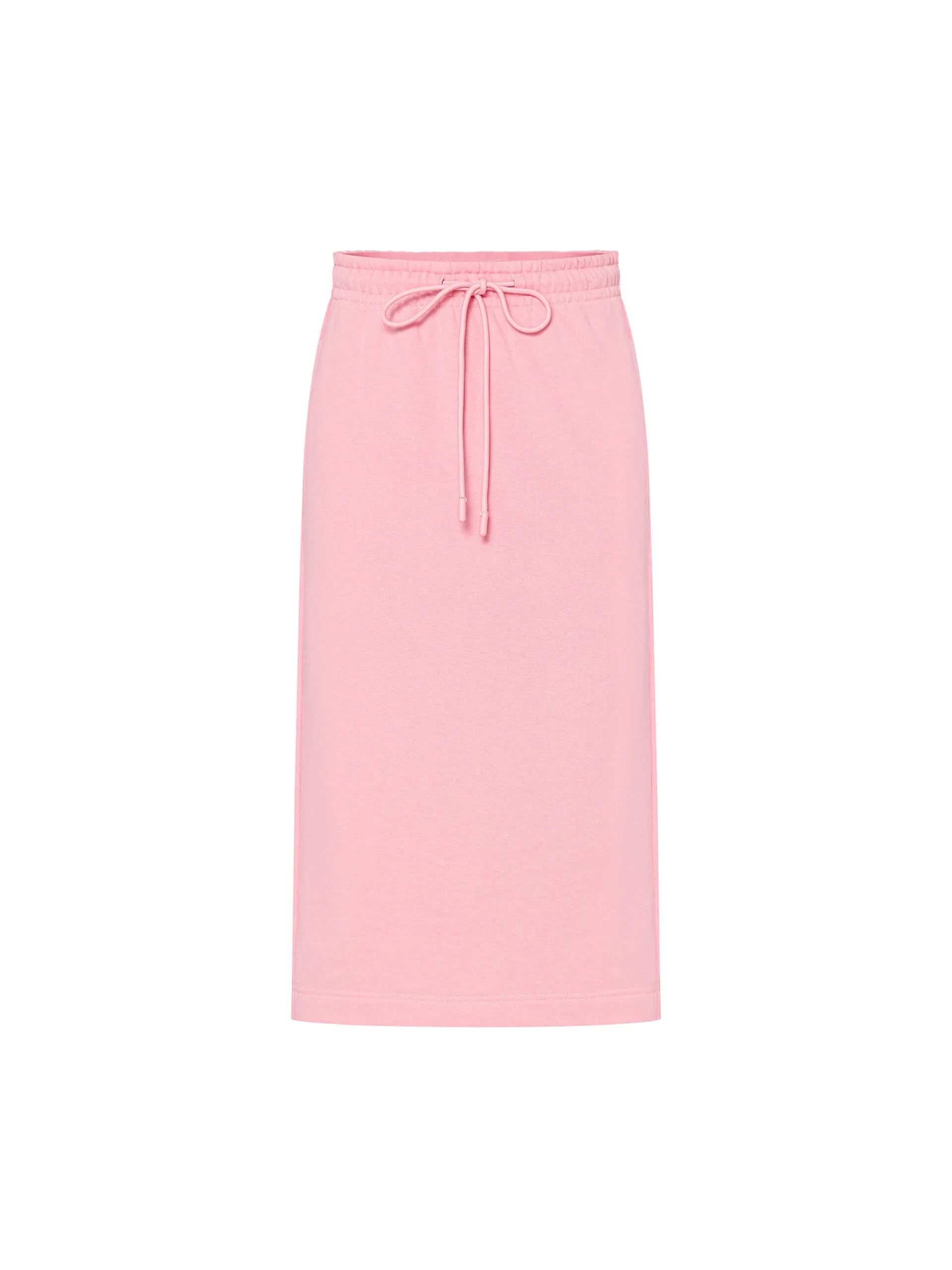 Drawstring Back Slit Skirt