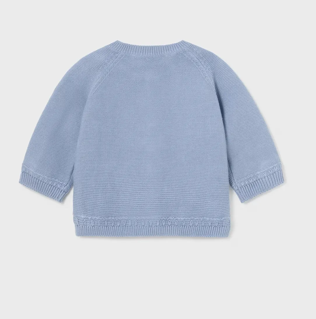 Dusty Blue Cotton Cardigan