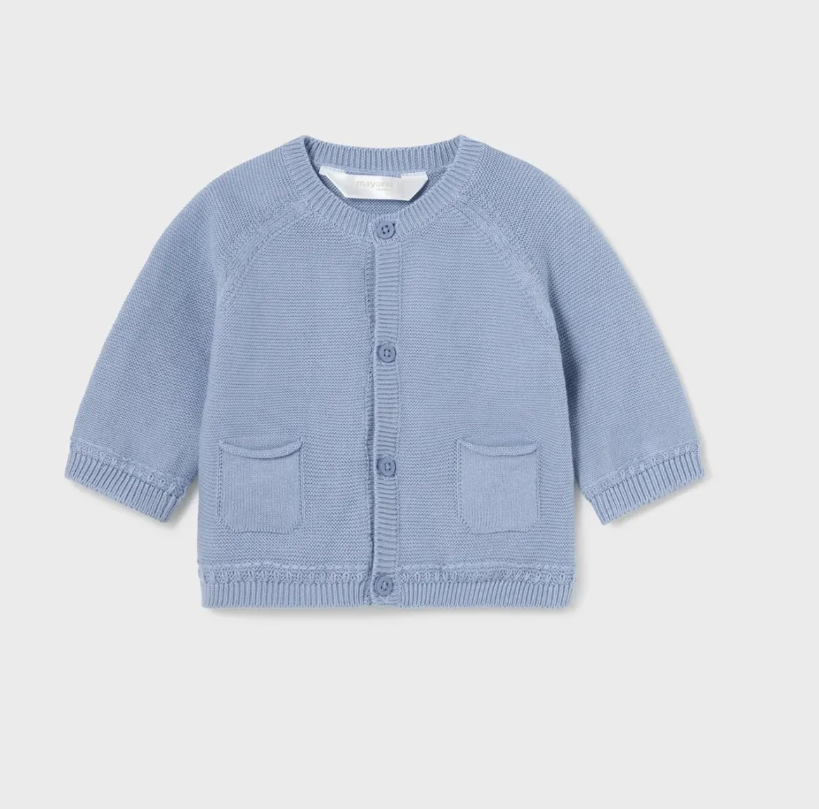 Dusty Blue Cotton Cardigan