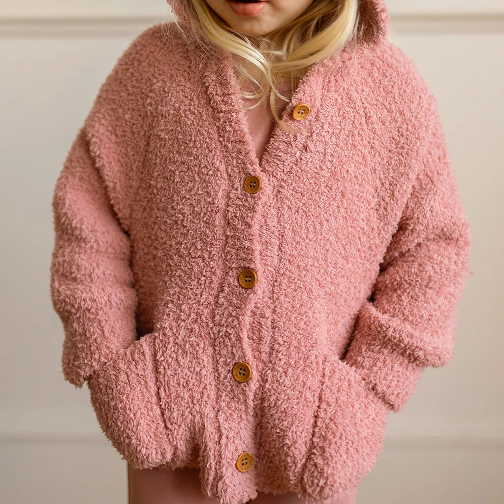 Dusty Rose Cuddle Hooded Cardigan