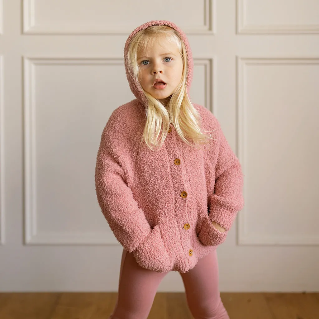 Dusty Rose Cuddle Hooded Cardigan