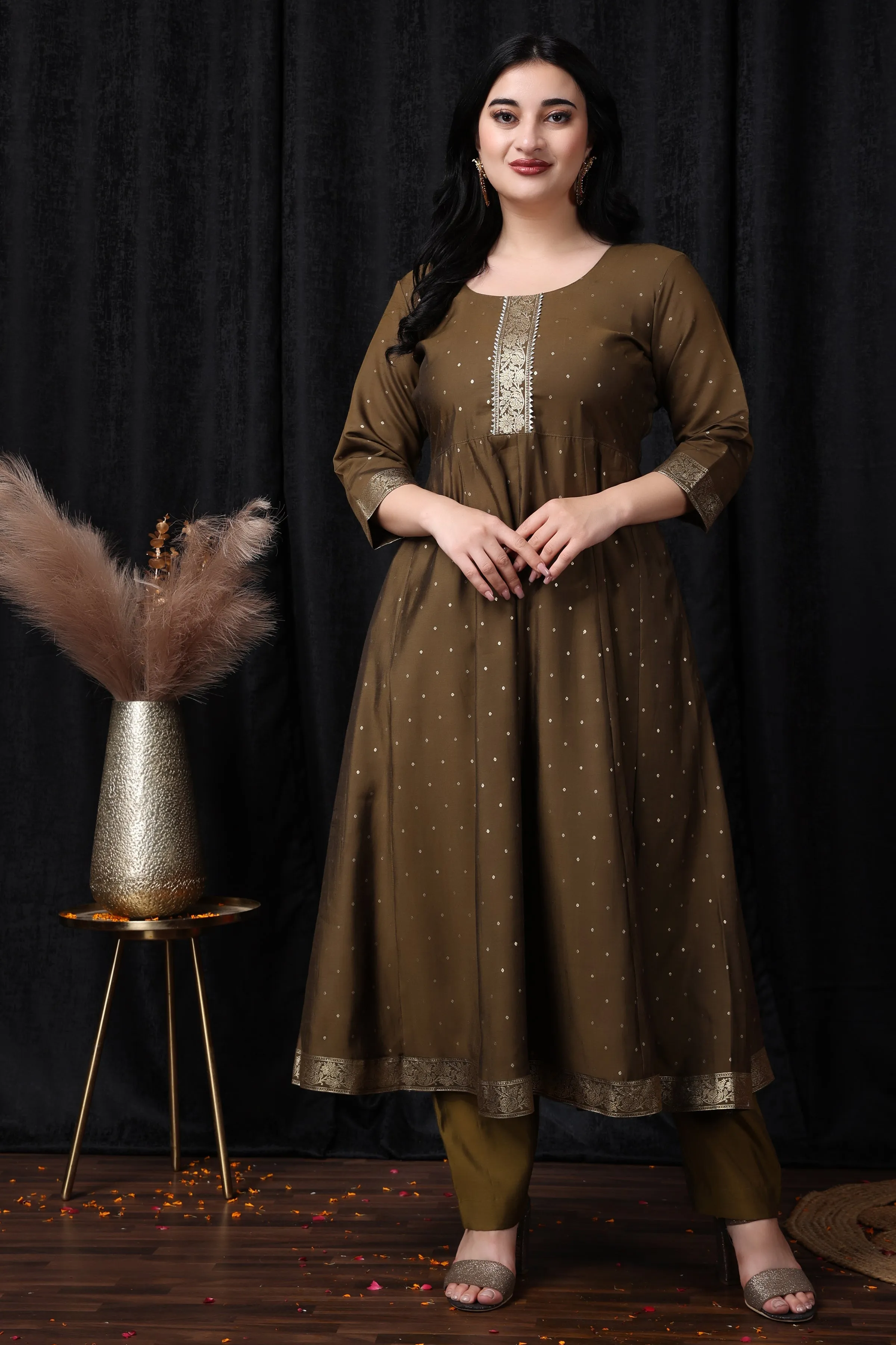 Earthly Oasis Modal Anarkali Suit