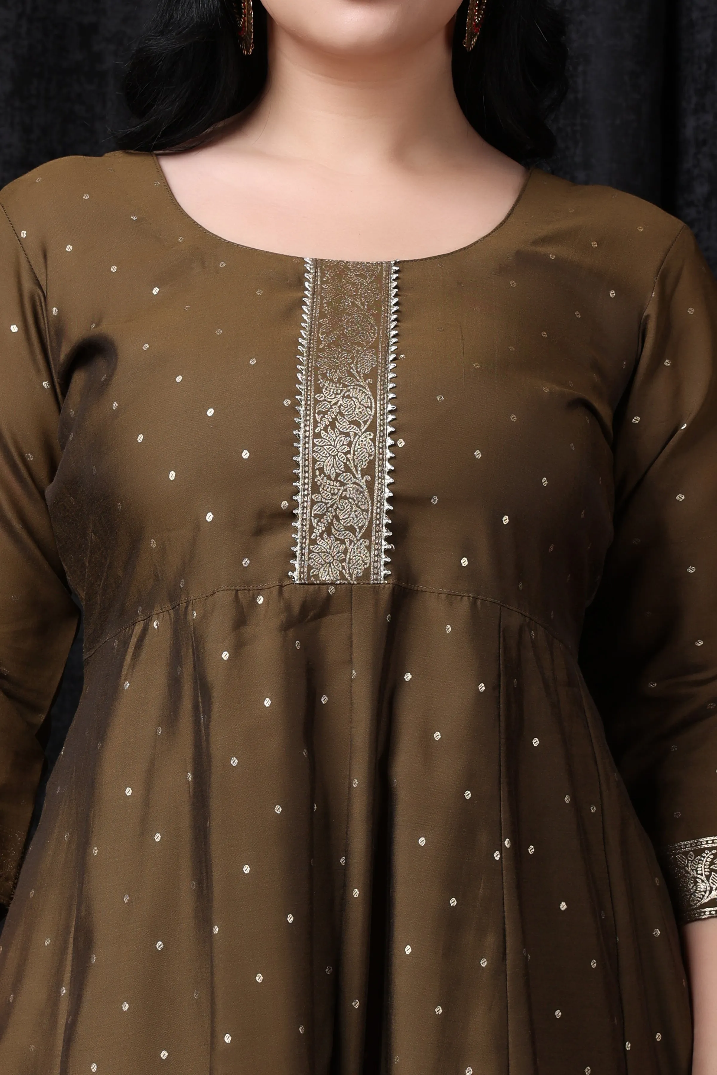 Earthly Oasis Modal Anarkali Suit